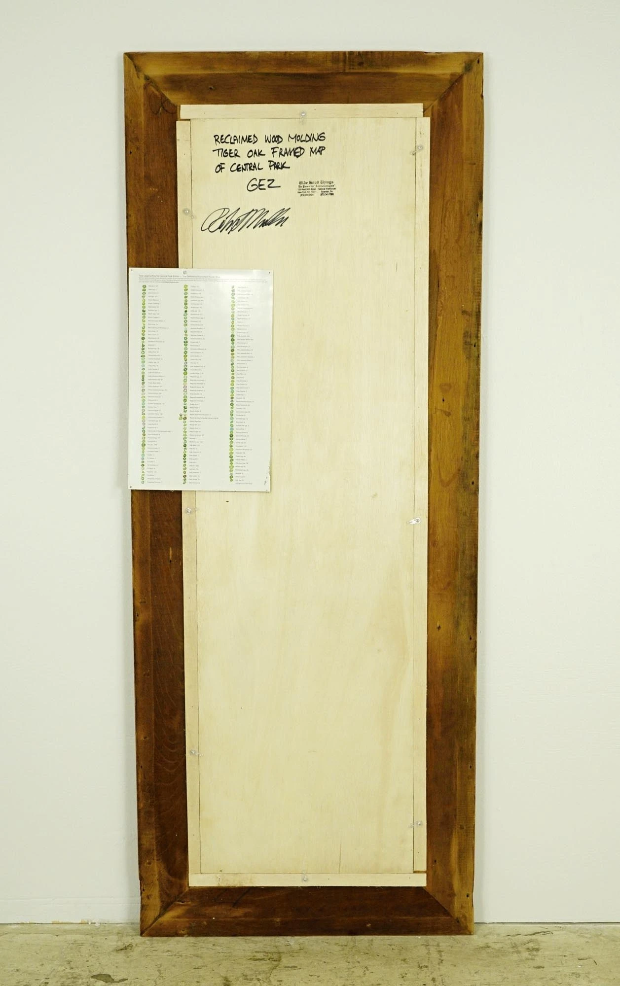 Reclaimed Tiger Oak Wood Molding Tree Legend Central Park Print 8 Reclaimed Tiger Oak Wood Molding Tree Legend Central Park Print - Image 6