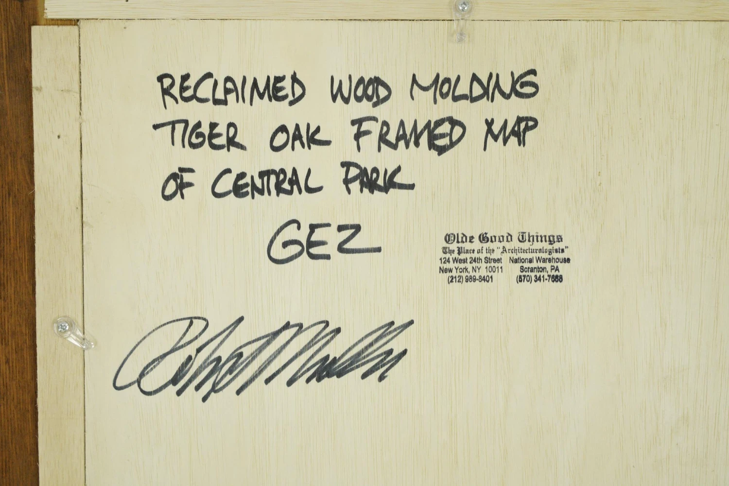 Reclaimed Tiger Oak Wood Molding Tree Legend Central Park Print 10 Reclaimed Tiger Oak Wood Molding Tree Legend Central Park Print - Image 8