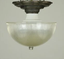 Restored 8 In. Holophane Style Semi Flush Mount Ceiling Light 11 Restored 8 In. Holophane Style Semi Flush Mount Ceiling Light -OGT Sale Store q287282 04