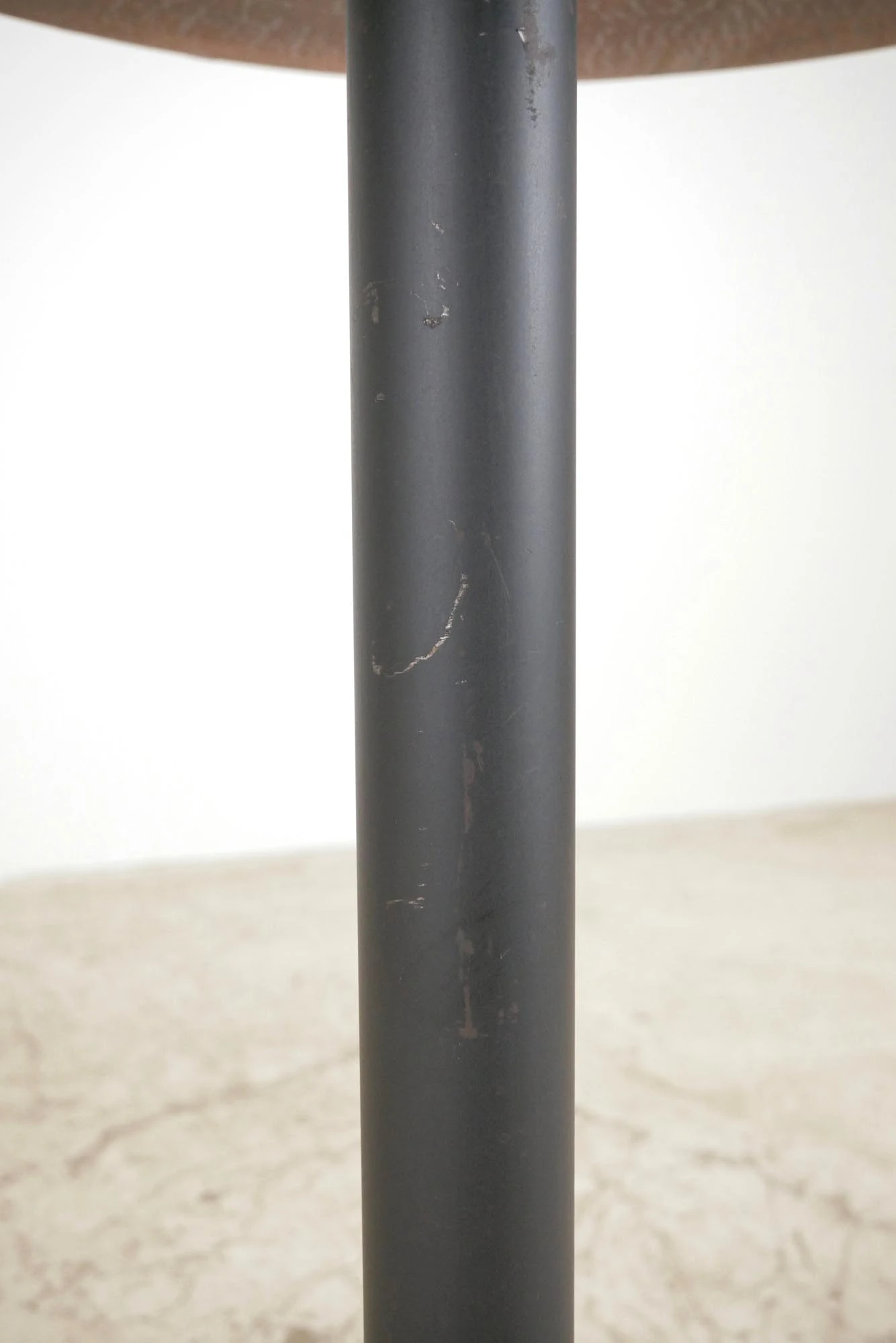 Handcrafted 33 In. Live Edge Mahogany Wafer Steel Bistro Table 10 Handcrafted 33 In. Live Edge Mahogany Wafer Steel Bistro Table - Image 8