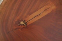 Handcrafted 33 In. Live Edge Mahogany Wafer Steel Bistro Table 19 Handcrafted 33 In. Live Edge Mahogany Wafer Steel Bistro Table -OGT Sale Store q287303 09