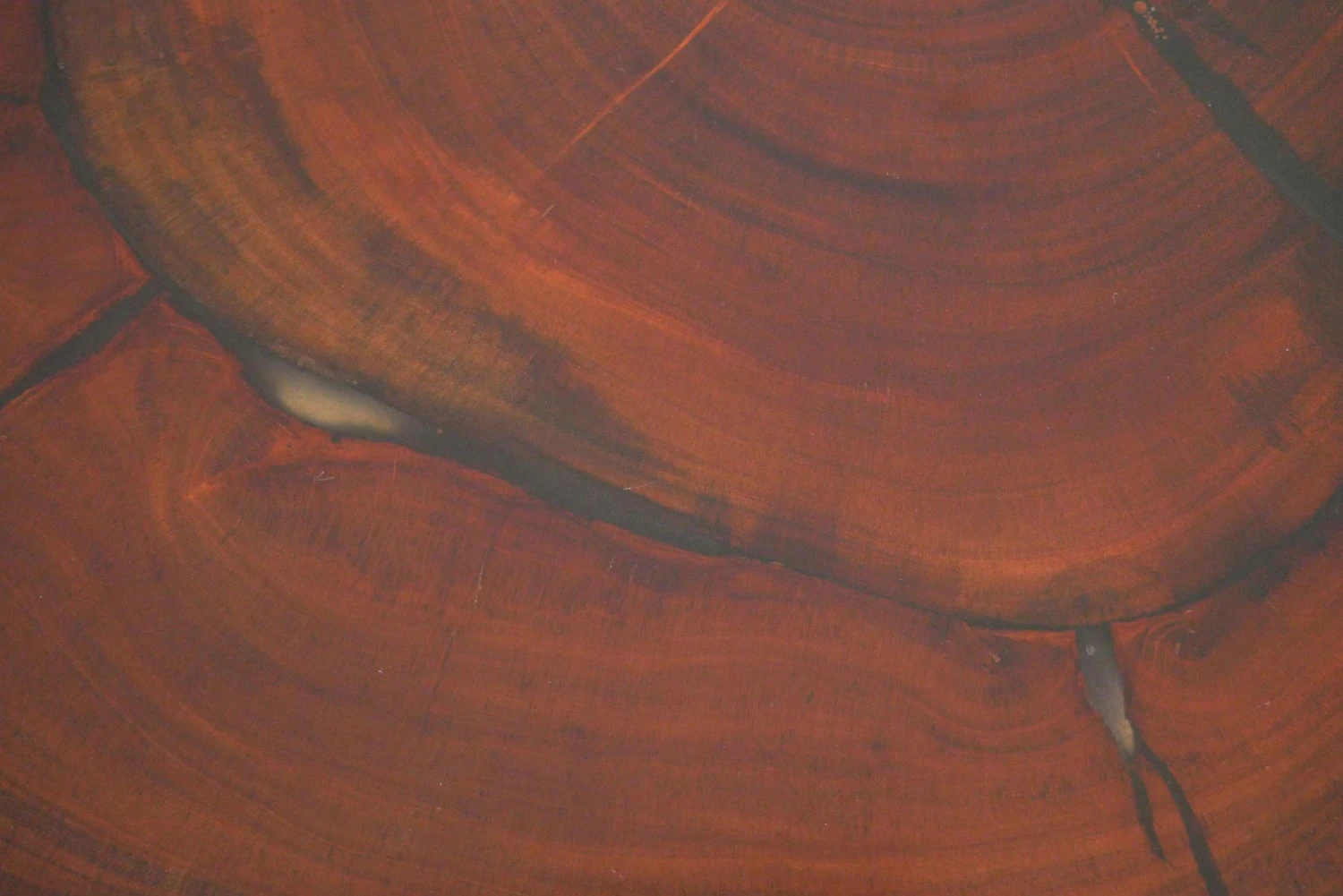 Handcrafted 33.1 In. Live Edge Mahogany Wafer Steel Bistro Table 8 Handcrafted 33.1 In. Live Edge Mahogany Wafer Steel Bistro Table - Image 6