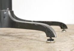 Handcrafted 25 In. Live Edge Mahogany Wafer Steel Bistro Table 15 Handcrafted 25 In. Live Edge Mahogany Wafer Steel Bistro Table -OGT Sale Store q287306 05