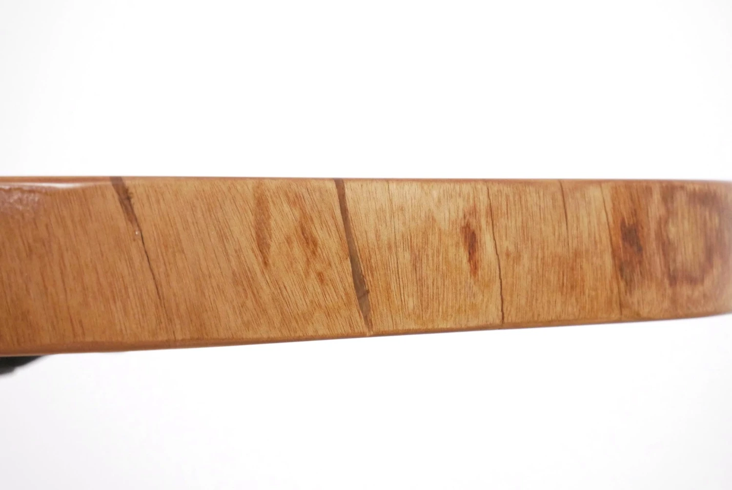 Handcrafted 25 In. Live Edge Mahogany Wafer Steel Bistro Table 9 Handcrafted 25 In. Live Edge Mahogany Wafer Steel Bistro Table - Image 7