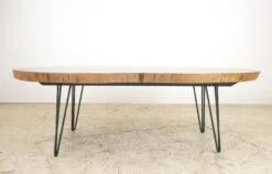 Handcrafted 59 In. Live Edge Mahogany Wafer Coffee Table -OGT Sale Store q287309 05