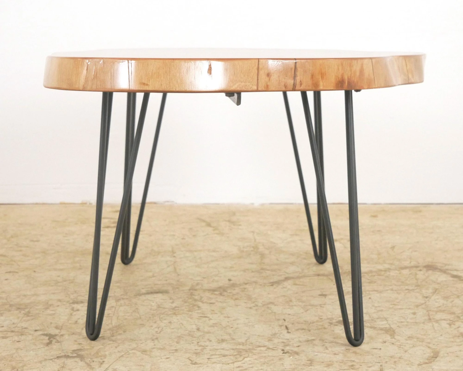 Handcrafted 44 In. Live Edge Mahogany Wafer Coffee Table 8 Handcrafted 44 In. Live Edge Mahogany Wafer Coffee Table - Image 6