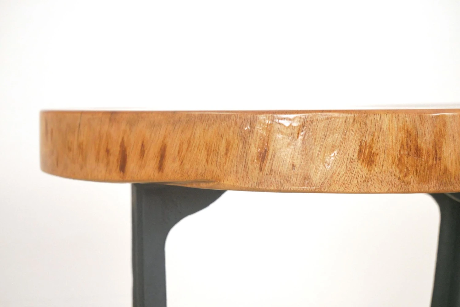 Handcrafted 19.125 In. Live Edge Mahogany Wafer Stool 9 Handcrafted 19.125 In. Live Edge Mahogany Wafer Stool - Image 7