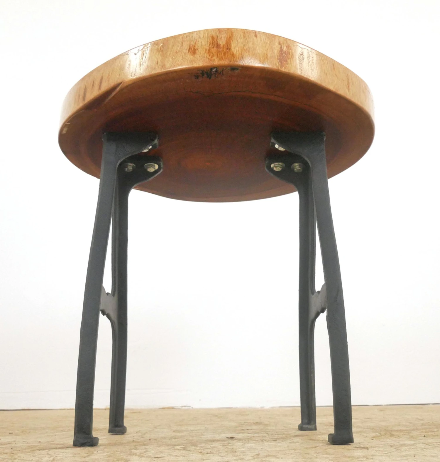 Handcrafted 19.125 In. Live Edge Mahogany Wafer Stool 10 Handcrafted 19.125 In. Live Edge Mahogany Wafer Stool - Image 8