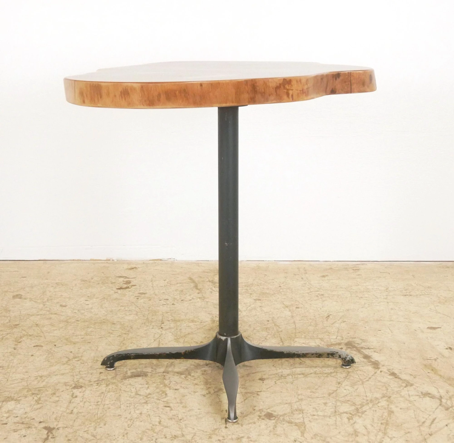 Handcrafted 42.5 In. Live Edge Mahogany Wafer Bistro Table 7 Handcrafted 42.5 In. Live Edge Mahogany Wafer Bistro Table - Image 5
