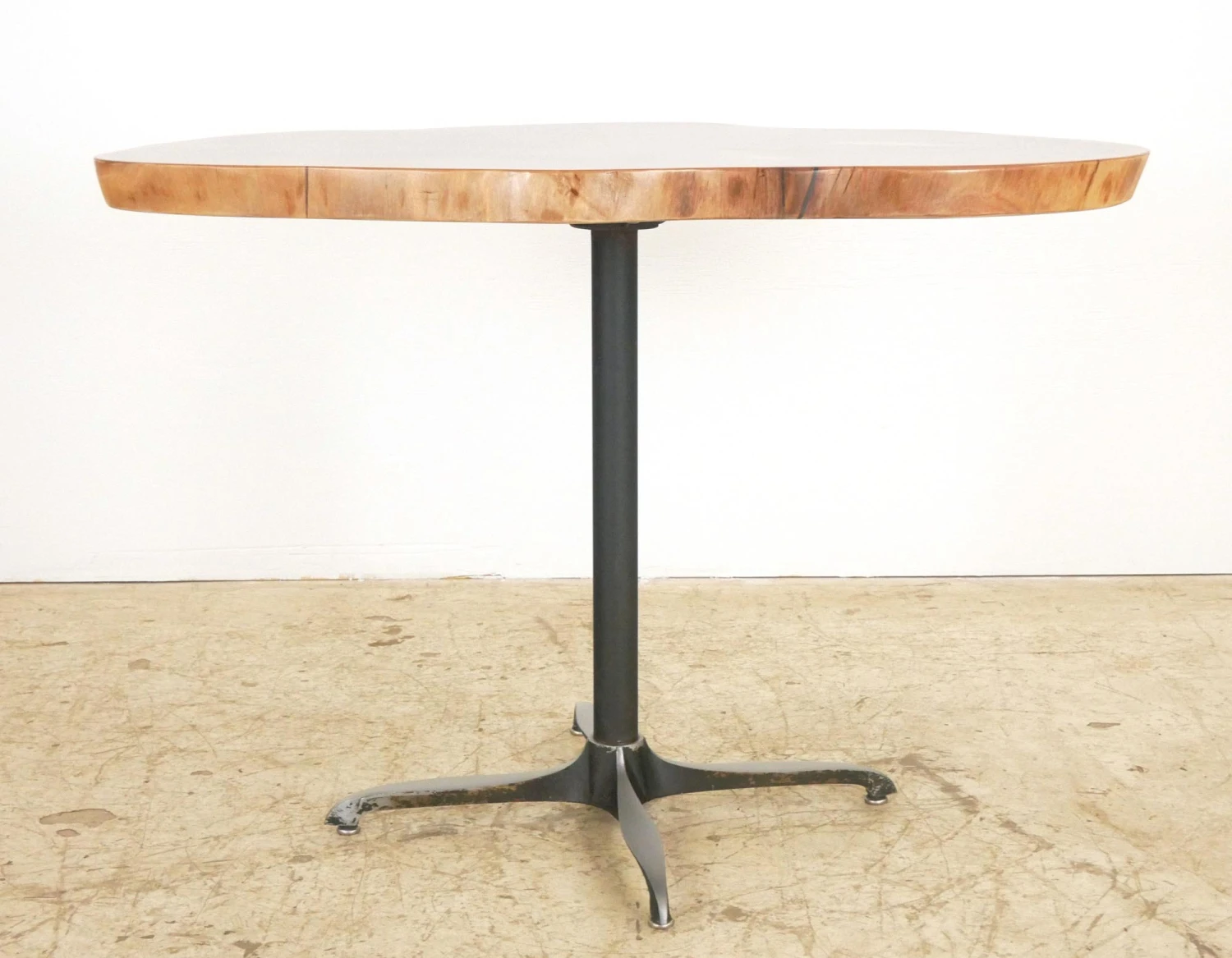 Handcrafted 42.5 In. Live Edge Mahogany Wafer Bistro Table 9 Handcrafted 42.5 In. Live Edge Mahogany Wafer Bistro Table - Image 7