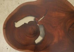 Handcrafted 39.875 In. Live Edge Mahogany Wafer Steel Bistro Table 15 Handcrafted 39.875 In. Live Edge Mahogany Wafer Steel Bistro Table -OGT Sale Store q287317 05