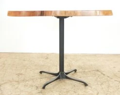 Handcrafted 39.875 In. Live Edge Mahogany Wafer Steel Bistro Table 19 Handcrafted 39.875 In. Live Edge Mahogany Wafer Steel Bistro Table -OGT Sale Store q287317 09