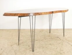 Handcrafted 75 In. Live Edge Mahogany Wafer Dining Table -OGT Sale Store q287321 04