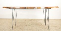 Handcrafted 75 In. Live Edge Mahogany Wafer Dining Table -OGT Sale Store q287321 05
