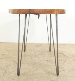 Handcrafted 75 In. Live Edge Mahogany Wafer Dining Table -OGT Sale Store q287321 07