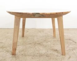 Handcrafted 53.25 In. Clear Resin River Maple Oval Coffee Table -OGT Sale Store q287322 06