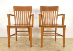 Vintage Medium Tone Wood Oak 3 Piece Dining Set 21 Vintage Medium Tone Wood Oak 3 Piece Dining Set -OGT Sale Store q287323 07
