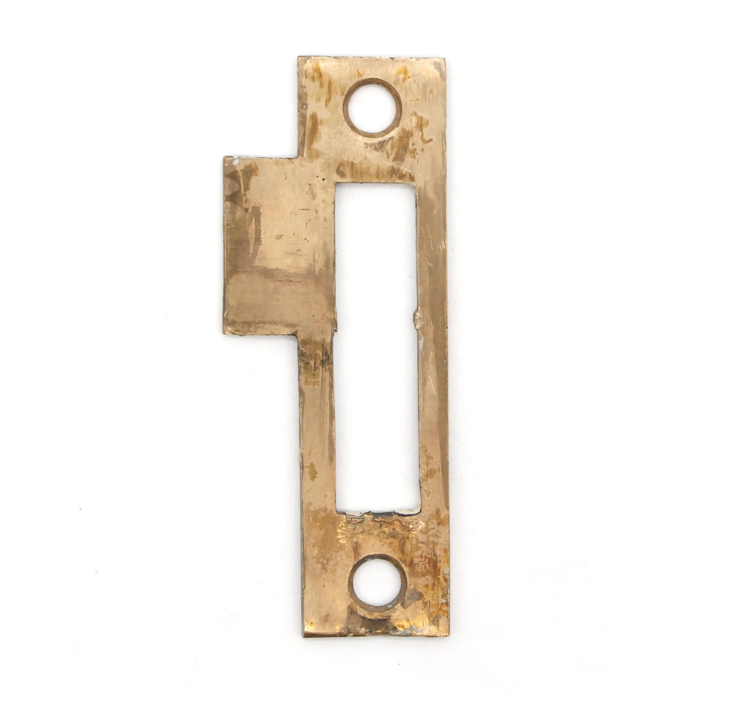 Vintage Fluted Glass Brass Oval Plate Passage Door Knob Set 11 Vintage Fluted Glass Brass Oval Plate Passage Door Knob Set - Image 9