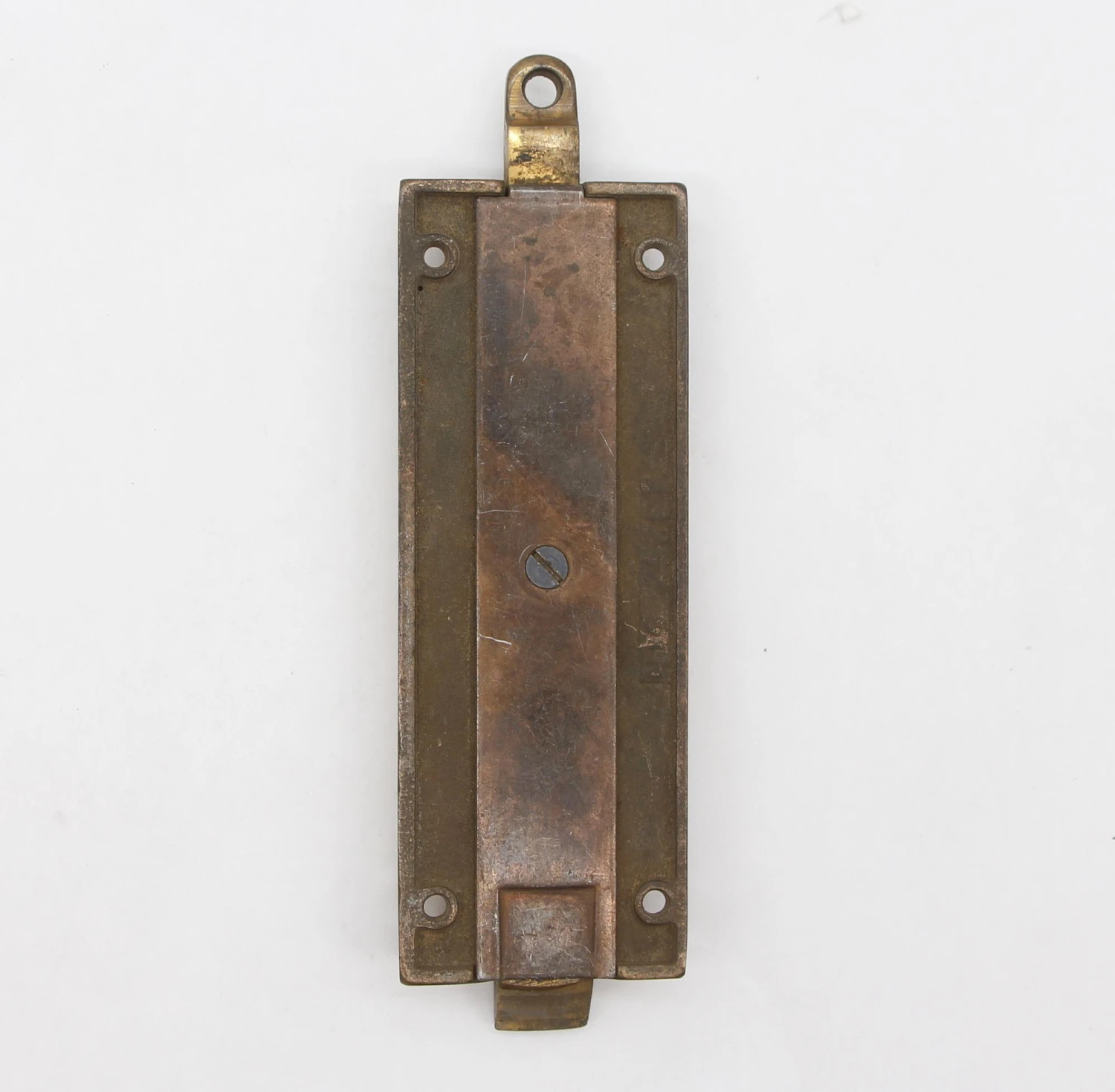 Vintage 7.5 In. Brass Plated Steel Spring Floor Door Bolt 7 Vintage 7.5 In. Brass Plated Steel Spring Floor Door Bolt - Image 5