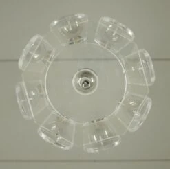 Mid Century Clear Lucite Steel Chain Pendant Light -OGT Sale Store q287528 07