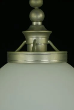 Modern White Glass & Brushed Steel Semi Flush Mount Light 15 Modern White Glass & Brushed Steel Semi Flush Mount Light -OGT Sale Store q287533 04