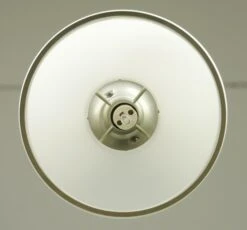 Modern White Glass & Brushed Steel Semi Flush Mount Light 19 Modern White Glass & Brushed Steel Semi Flush Mount Light -OGT Sale Store q287533 08