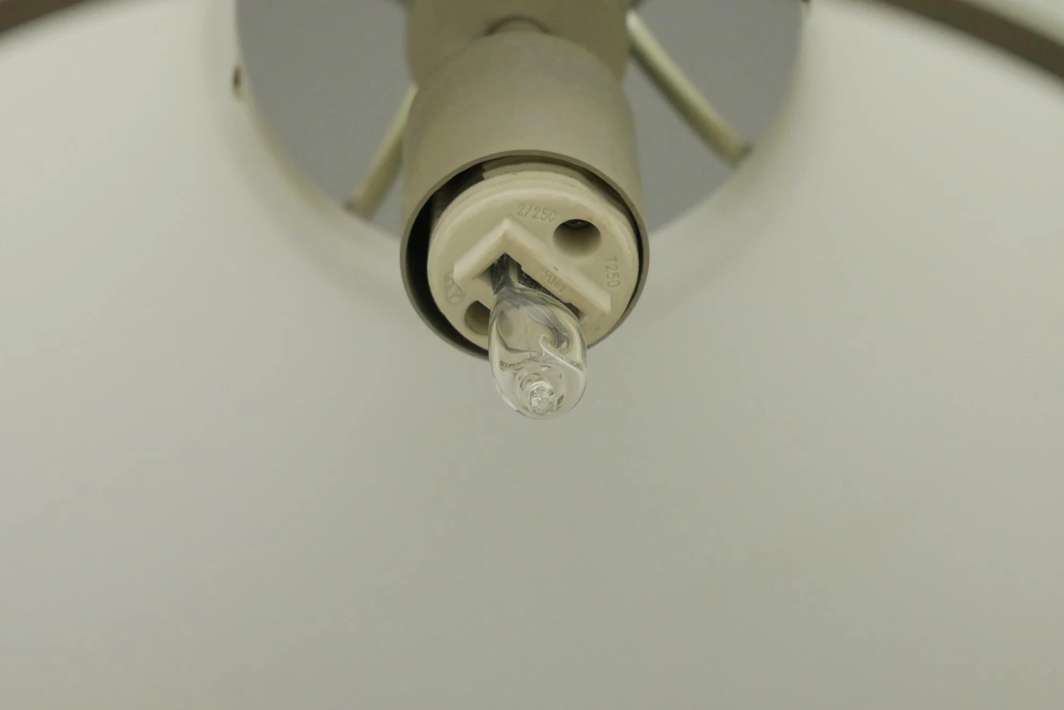 Modern White Glass & Brushed Steel Semi Flush Mount Light 11 Modern White Glass & Brushed Steel Semi Flush Mount Light - Image 9