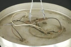 Vintage Mid Century Brushed Steel Prismatic Glass Flush Mount Light 11 Vintage Mid Century Brushed Steel Prismatic Glass Flush Mount Light -OGT Sale Store q287534 04