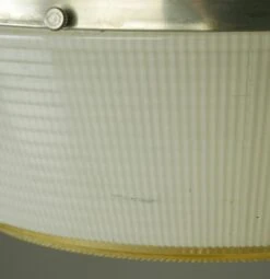 Vintage Mid Century Brushed Steel Prismatic Glass Flush Mount Light 12 Vintage Mid Century Brushed Steel Prismatic Glass Flush Mount Light -OGT Sale Store q287534 05