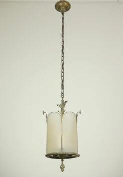 French Textured Glass Brass Frame Pendant Light 23 French Textured Glass Brass Frame Pendant Light -OGT Sale Store q287537 09