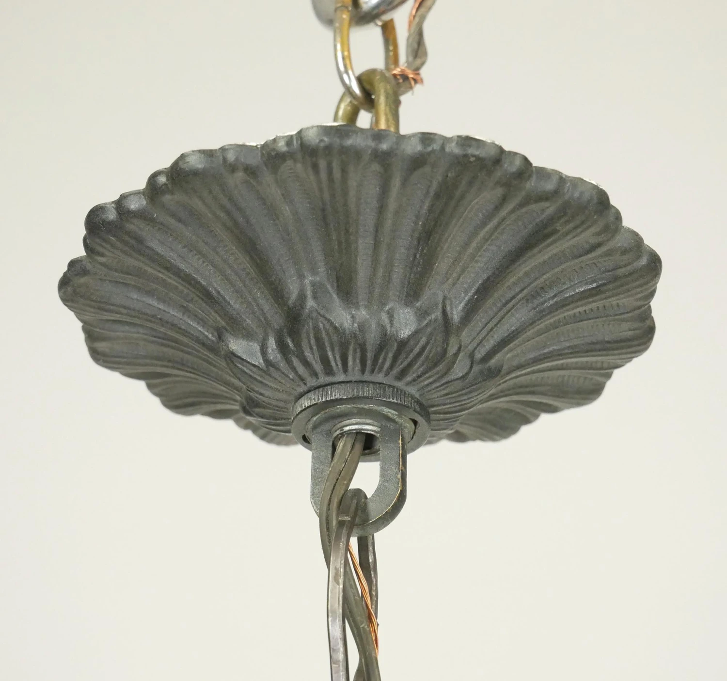 Moroccan Black Steel & Yellow Leather Pendant Light 9 Moroccan Black Steel & Yellow Leather Pendant Light - Image 7