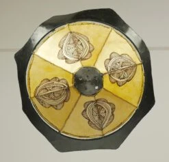 Moroccan Black Steel & Yellow Leather Pendant Light 21 Moroccan Black Steel & Yellow Leather Pendant Light -OGT Sale Store q287538 10