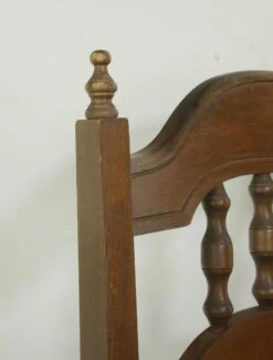 Pair Of Traditional Wood & Black Vinyl Dining Chairs 15 Pair Of Traditional Wood & Black Vinyl Dining Chairs -OGT Sale Store q287541 05