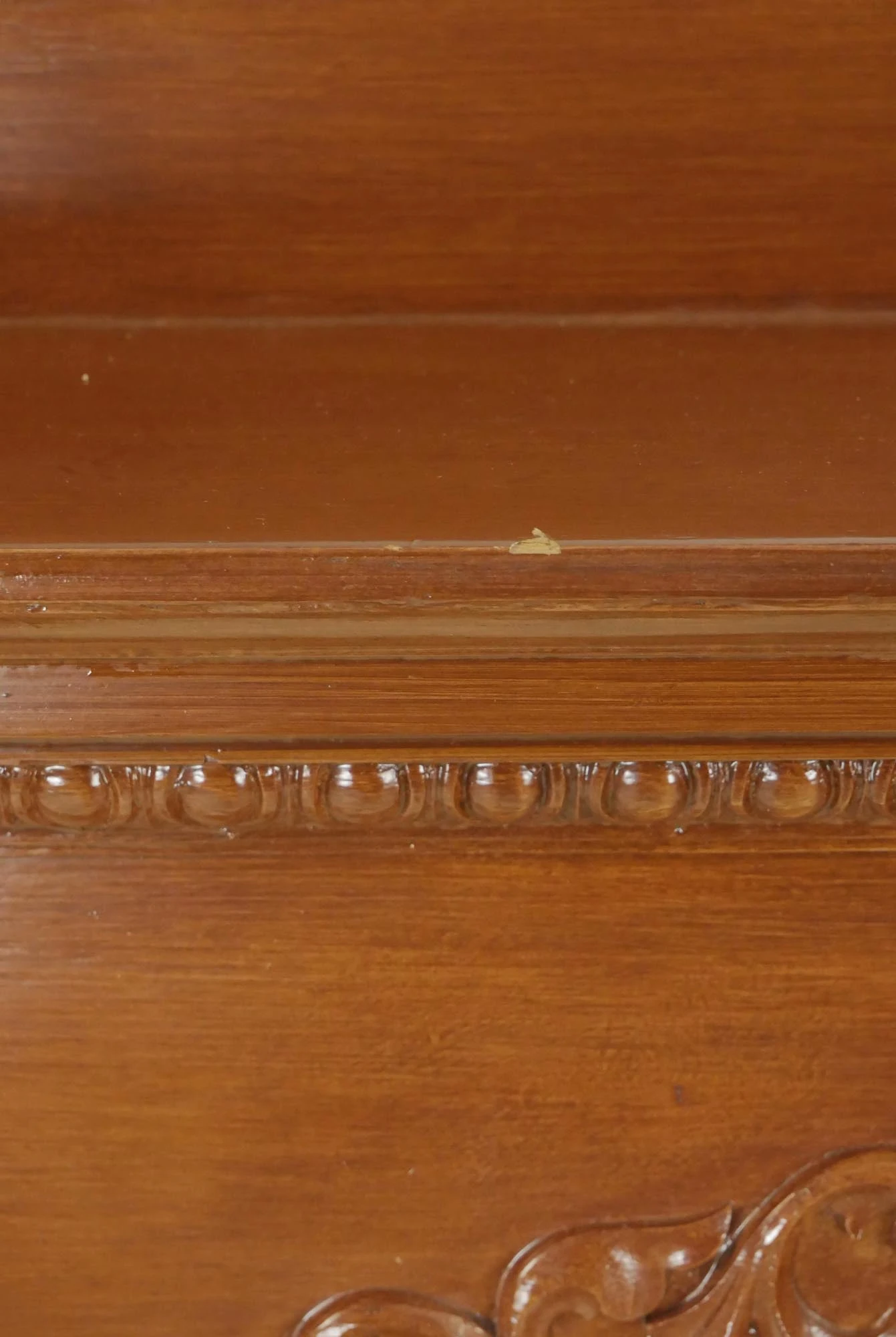 Antique Victorian Full Size Wooden Mantel With Mirror 10 Antique Victorian Full Size Wooden Mantel With Mirror - Image 8