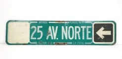 Vintage Spanish Steel Double Sided 25 Ave. North Street Sign 9 Vintage Spanish Steel Double Sided 25 Ave. North Street Sign -OGT Sale Store q287567 04