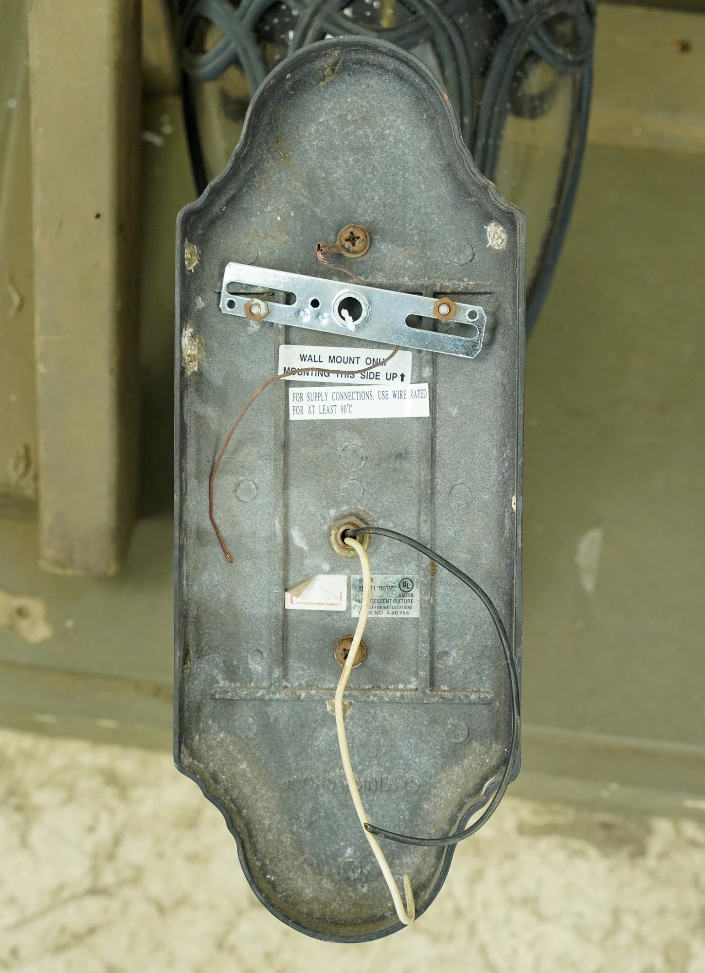 Ornate Aluminum & Seeded Glass Outdoor Wall Sconce 12 Ornate Aluminum & Seeded Glass Outdoor Wall Sconce - Image 10