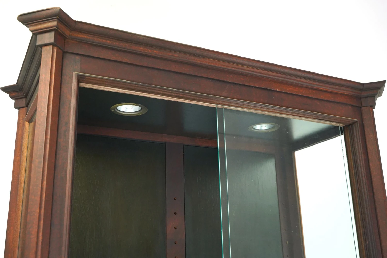 1970s Mahogany Display Case Cabinet With Glass Shelves 7 1970s Mahogany Display Case Cabinet With Glass Shelves - Image 5