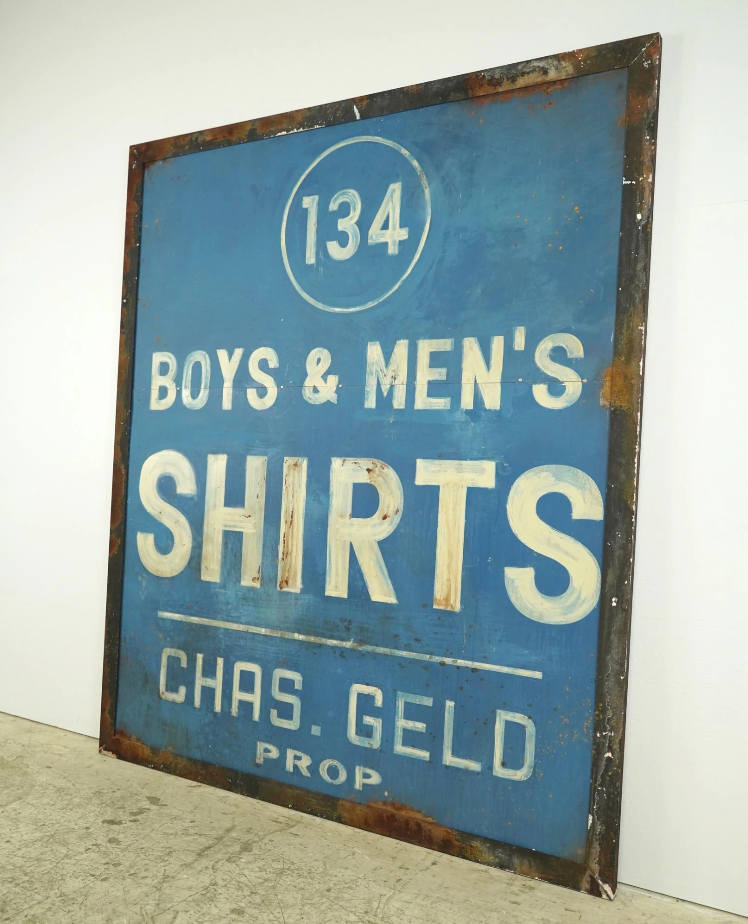 Reclaimed 5 Ft. Boys & Men’s Shirts Aluminum Movie Prop Sign 6 Reclaimed 5 Ft. Boys & Men’s Shirts Aluminum Movie Prop Sign - Image 4