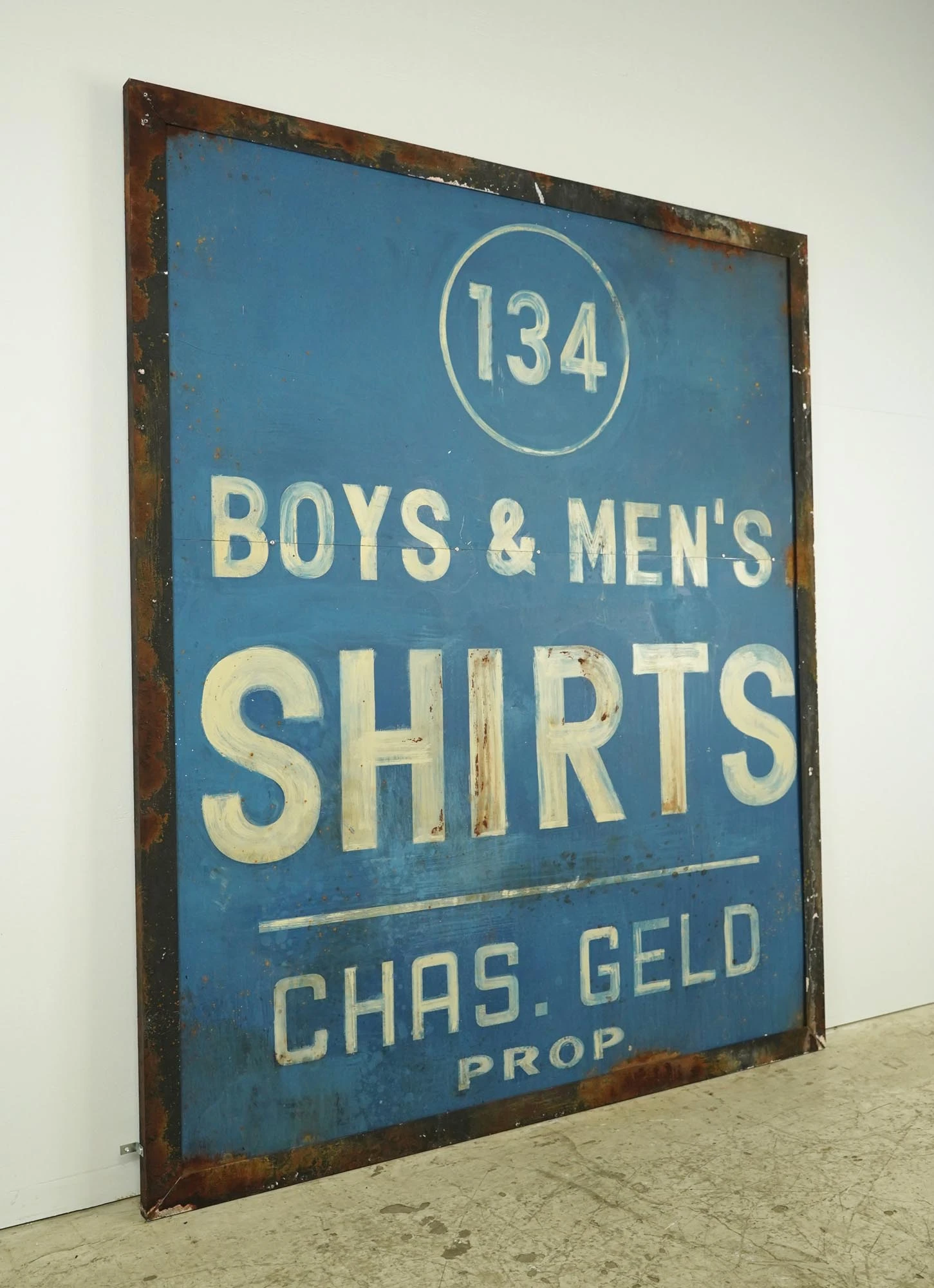 Reclaimed 5 Ft. Boys & Men’s Shirts Aluminum Movie Prop Sign 7 Reclaimed 5 Ft. Boys & Men’s Shirts Aluminum Movie Prop Sign - Image 5
