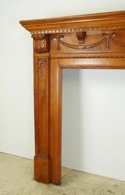 Refinished Federal Birch Wood Fireplace Mantel 19 Refinished Federal Birch Wood Fireplace Mantel -OGT Sale Store q287622 04