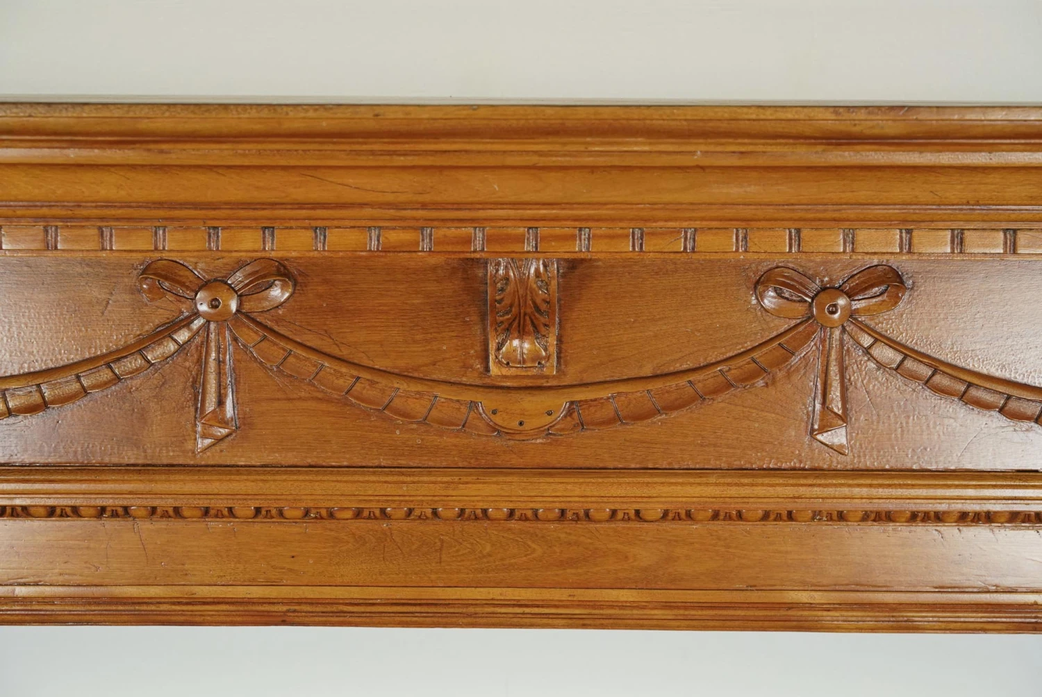 Refinished Federal Birch Wood Fireplace Mantel 9 Refinished Federal Birch Wood Fireplace Mantel - Image 7