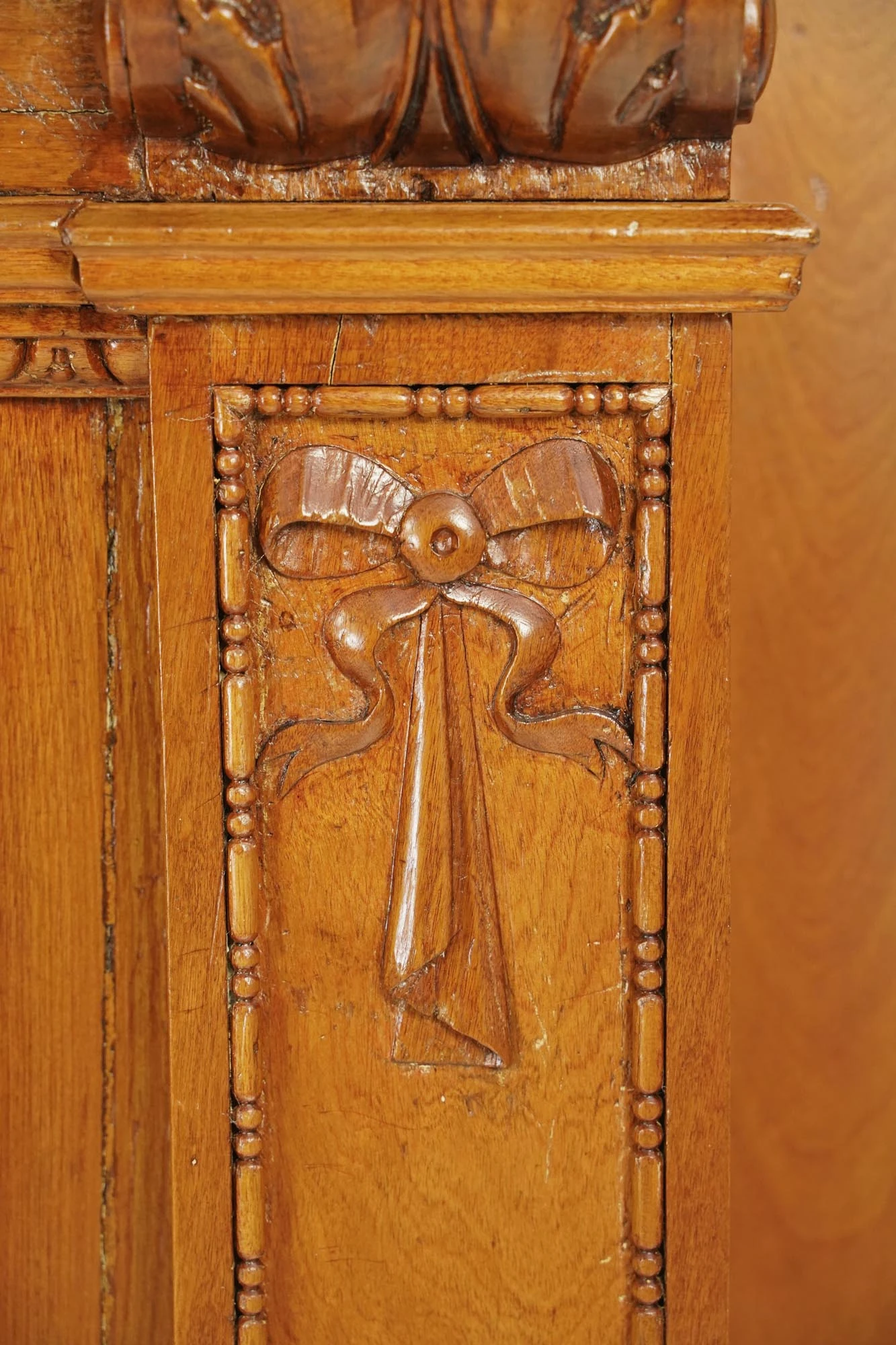 Refinished Federal Birch Wood Fireplace Mantel 11 Refinished Federal Birch Wood Fireplace Mantel - Image 9