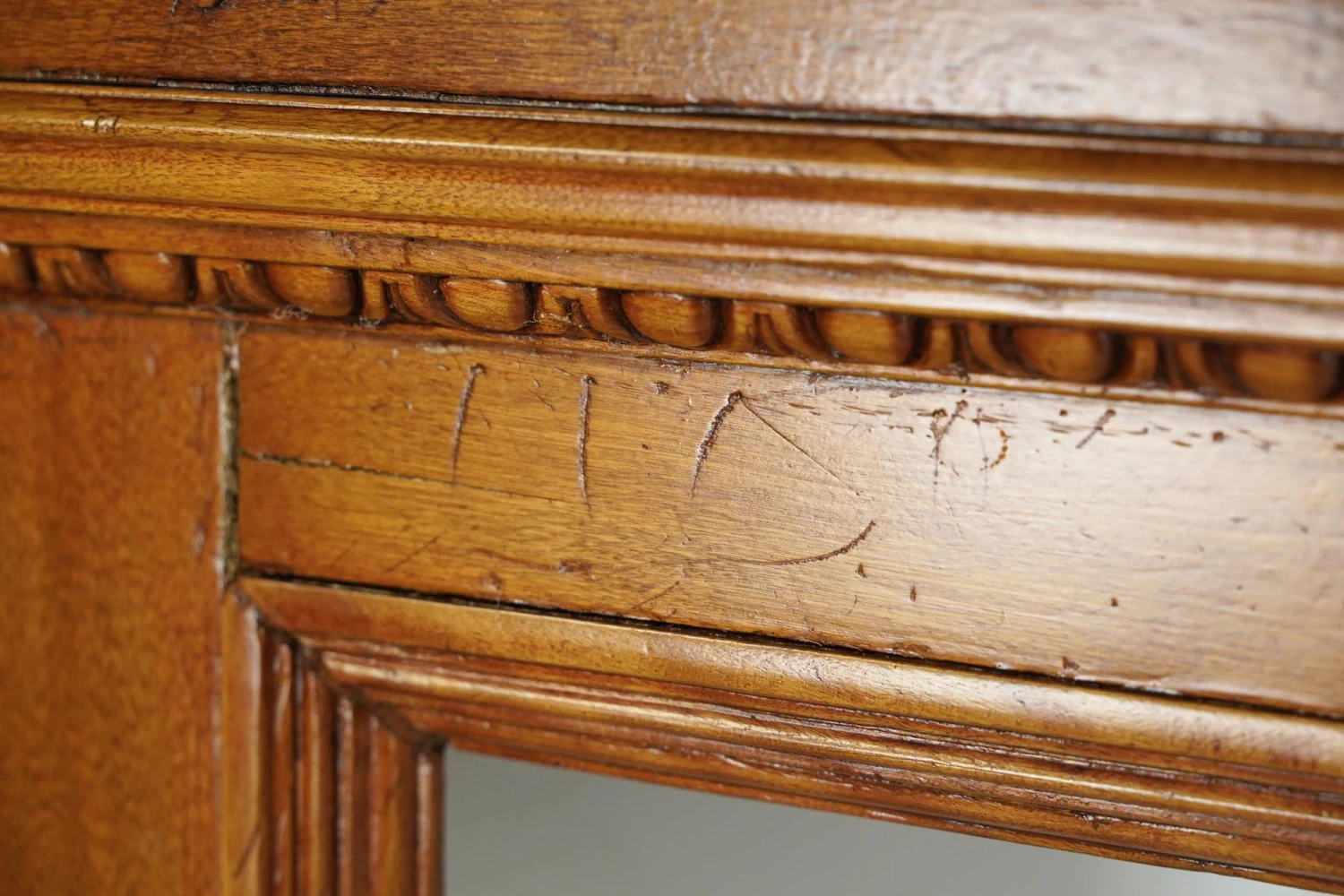 Refinished Federal Birch Wood Fireplace Mantel 12 Refinished Federal Birch Wood Fireplace Mantel - Image 10