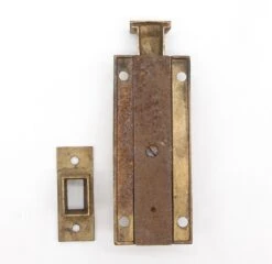Vintage 6.25 In. Brass Plated Steel Spring Door Floor Bolt 11 Vintage 6.25 In. Brass Plated Steel Spring Door Floor Bolt -OGT Sale Store q287635 05