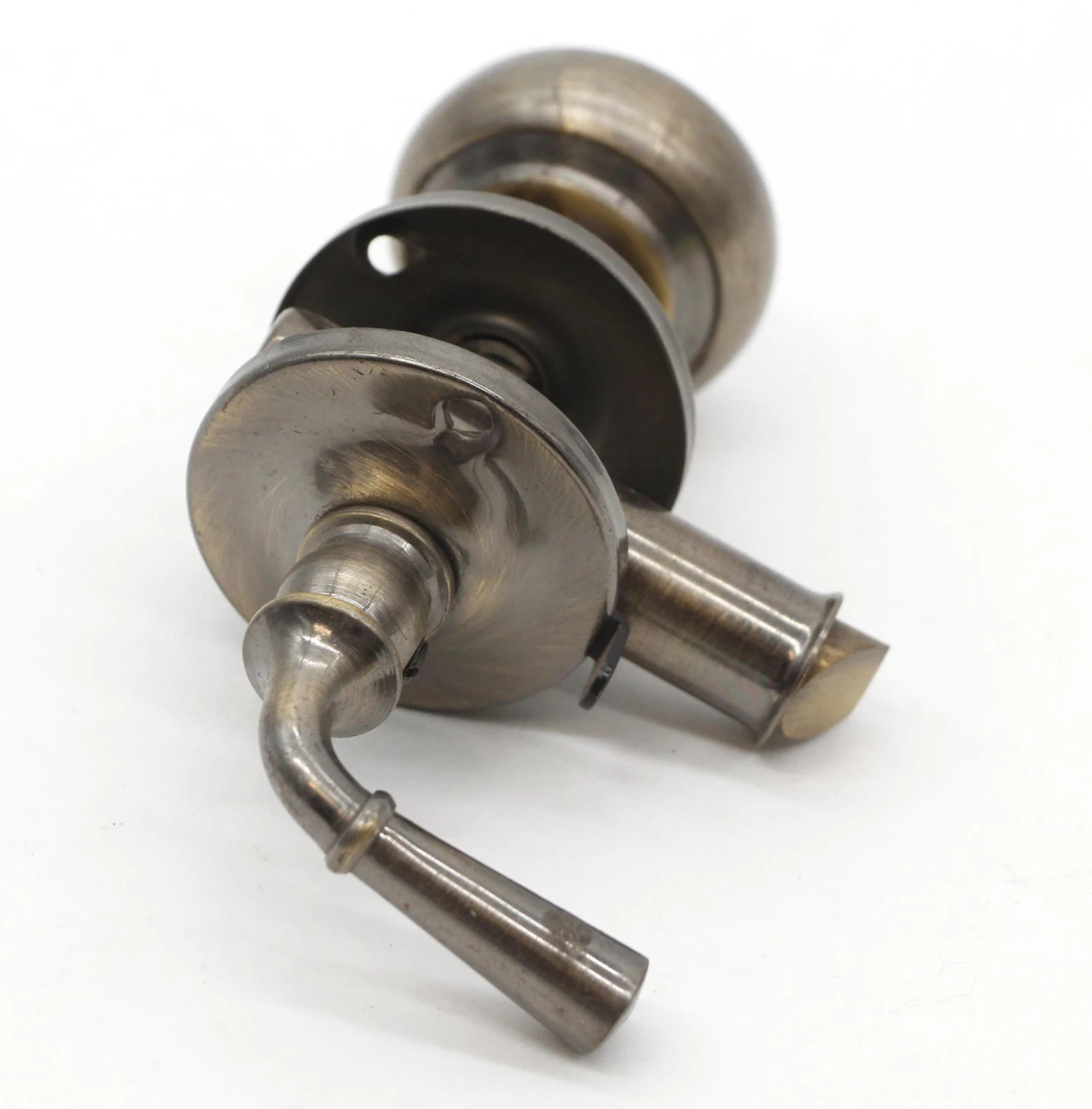 Antique Brushed Brass Petite Screen Door Knob Passage Set 8 Antique Brushed Brass Petite Screen Door Knob Passage Set - Image 6