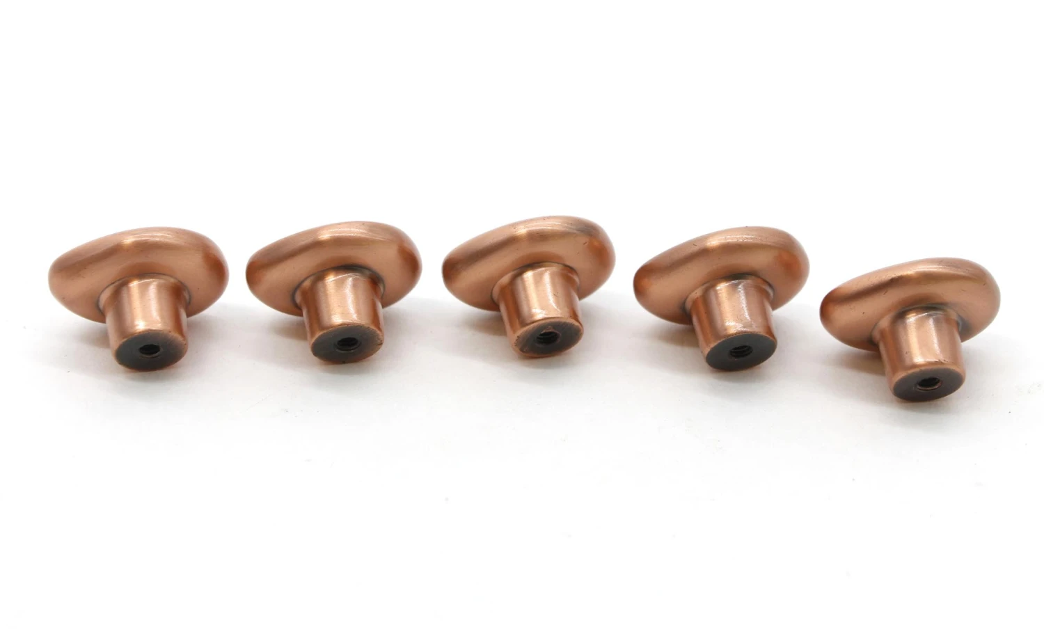 Set Of New Copper Finish Brass Rock Drawer Cabinet Knobs 6 Set Of New Copper Finish Brass Rock Drawer Cabinet Knobs - Image 4