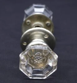 Vintage Clear Glass Octagon Passage Door Knob Set 13 Vintage Clear Glass Octagon Passage Door Knob Set -OGT Sale Store q287691 05