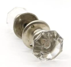 Vintage Clear Glass Octagon Passage Door Knob Set 14 Vintage Clear Glass Octagon Passage Door Knob Set -OGT Sale Store q287691 06