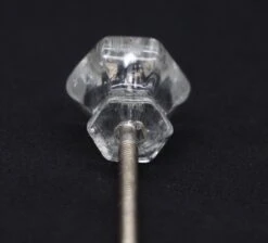 Vintage 0.875 In. Hexagon Clear Glass Cabinet Drawer Knob 9 Vintage 0.875 In. Hexagon Clear Glass Cabinet Drawer Knob -OGT Sale Store q287695 04