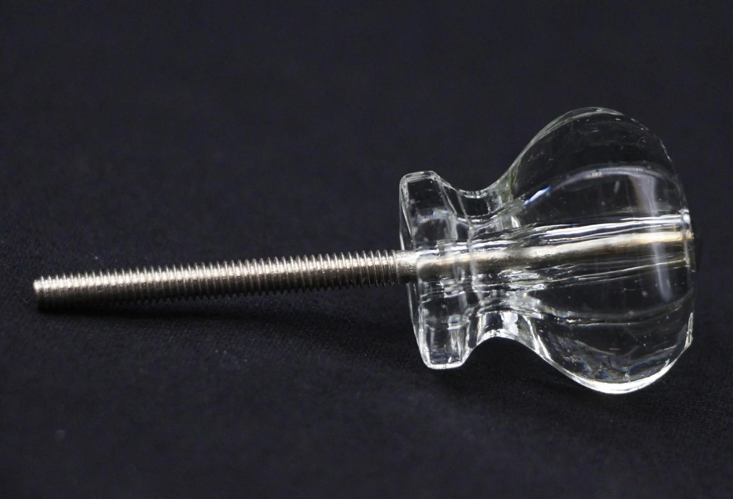 Pair Of Vintage Hexagon Clear Glass 1 In. Cabinet Drawer Knobs 7 Pair Of Vintage Hexagon Clear Glass 1 In. Cabinet Drawer Knobs - Image 5